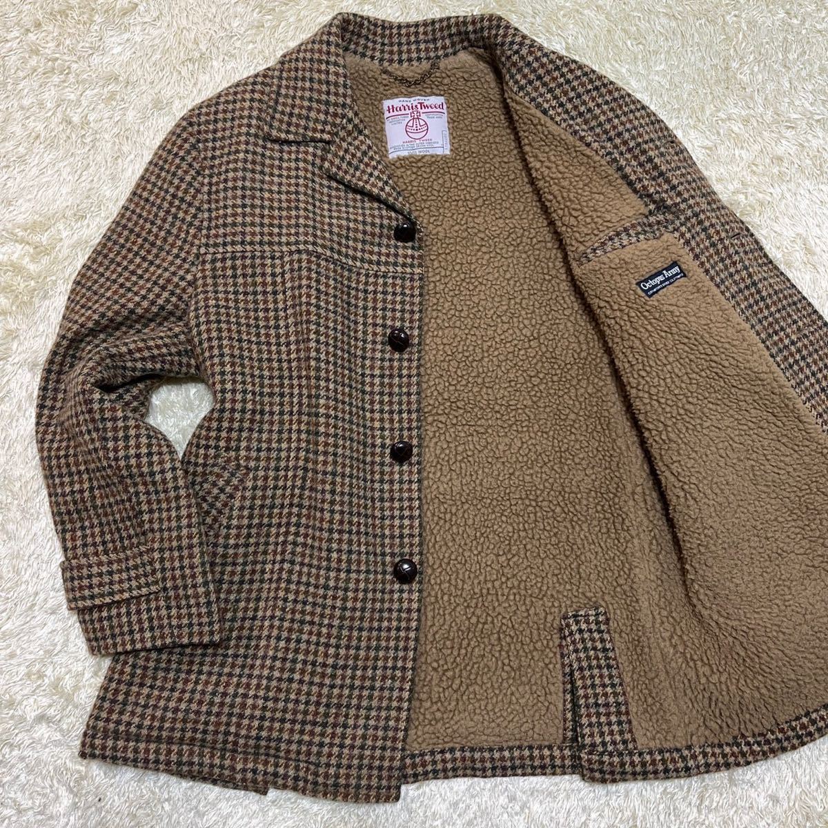 圧巻ハリスツイード&くるみボタン◎ Harris tweed オクトパスアーミー 