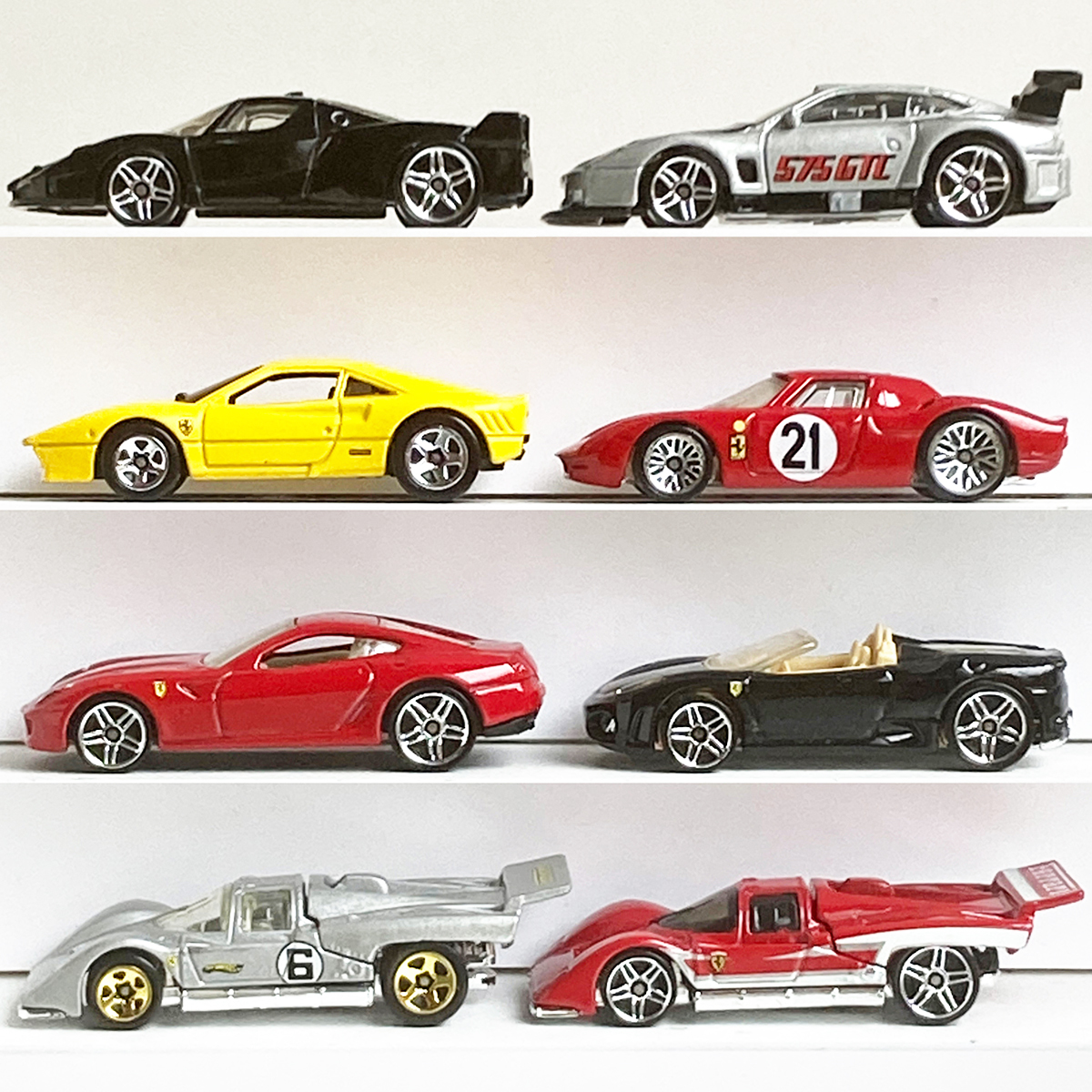 1/64 ホットウィール #1 フェラーリ 288 GTO FXX 575 GTC 250 LM 599