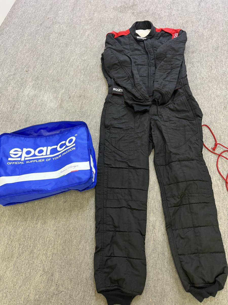 スパルコレーシングスーツとレーシングシューズセット 使用2回の美品 四輪用レーシングスーツ、四輪用レーシングシューズ スパルコ_1