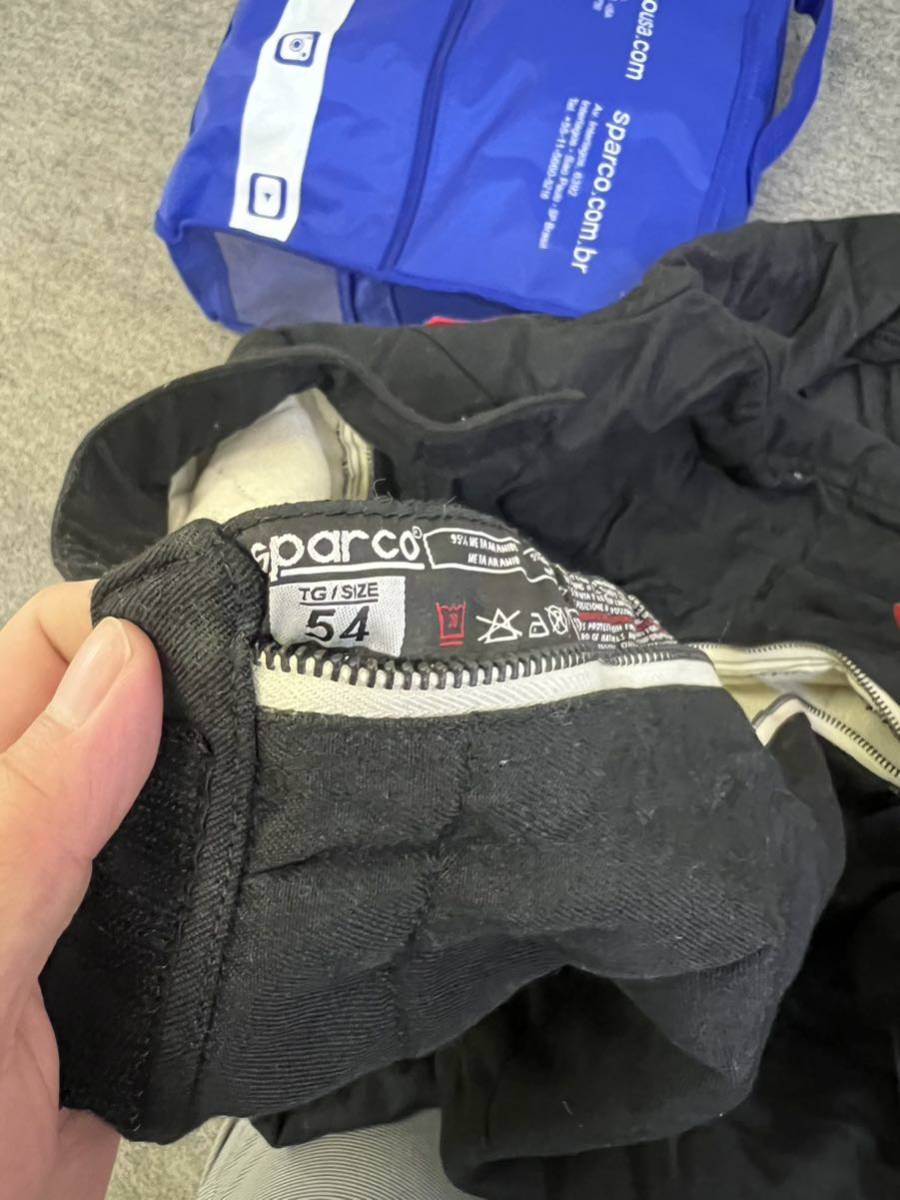 スパルコレーシングスーツとレーシングシューズセット 使用2回の美品 四輪用レーシングスーツ、四輪用レーシングシューズ スパルコ_4