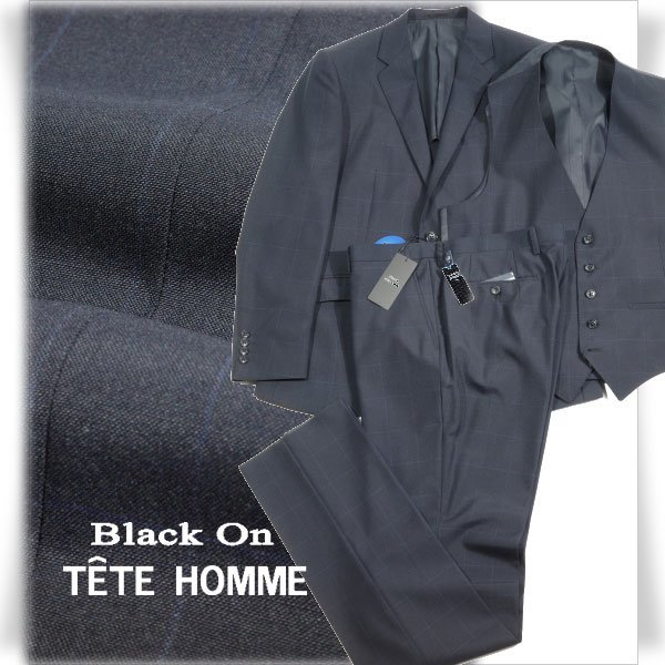 新品1円～☆定価6万 Black On TETE HOMME テットオム ウール毛 