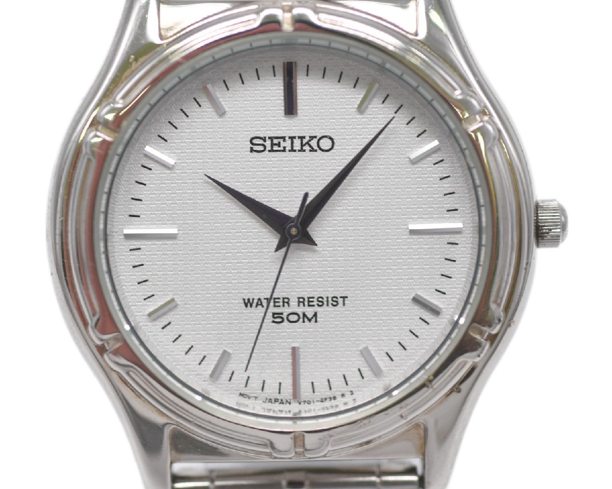 中古品] 稼働品【SEIKO】セイコー V701-2210 メンズ クォーツ 動作OK 