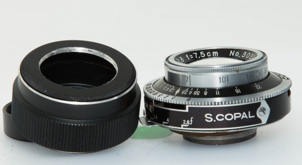 中判レンズ Zuiko F2.8/75mm 【Olympus Six】をM42マウントレンズに