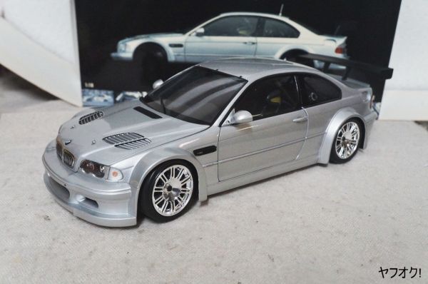 ミニチャンプス BMW M3 GTR STREET 2001 1/18 ミニカー 銀 BMW M3 GTR