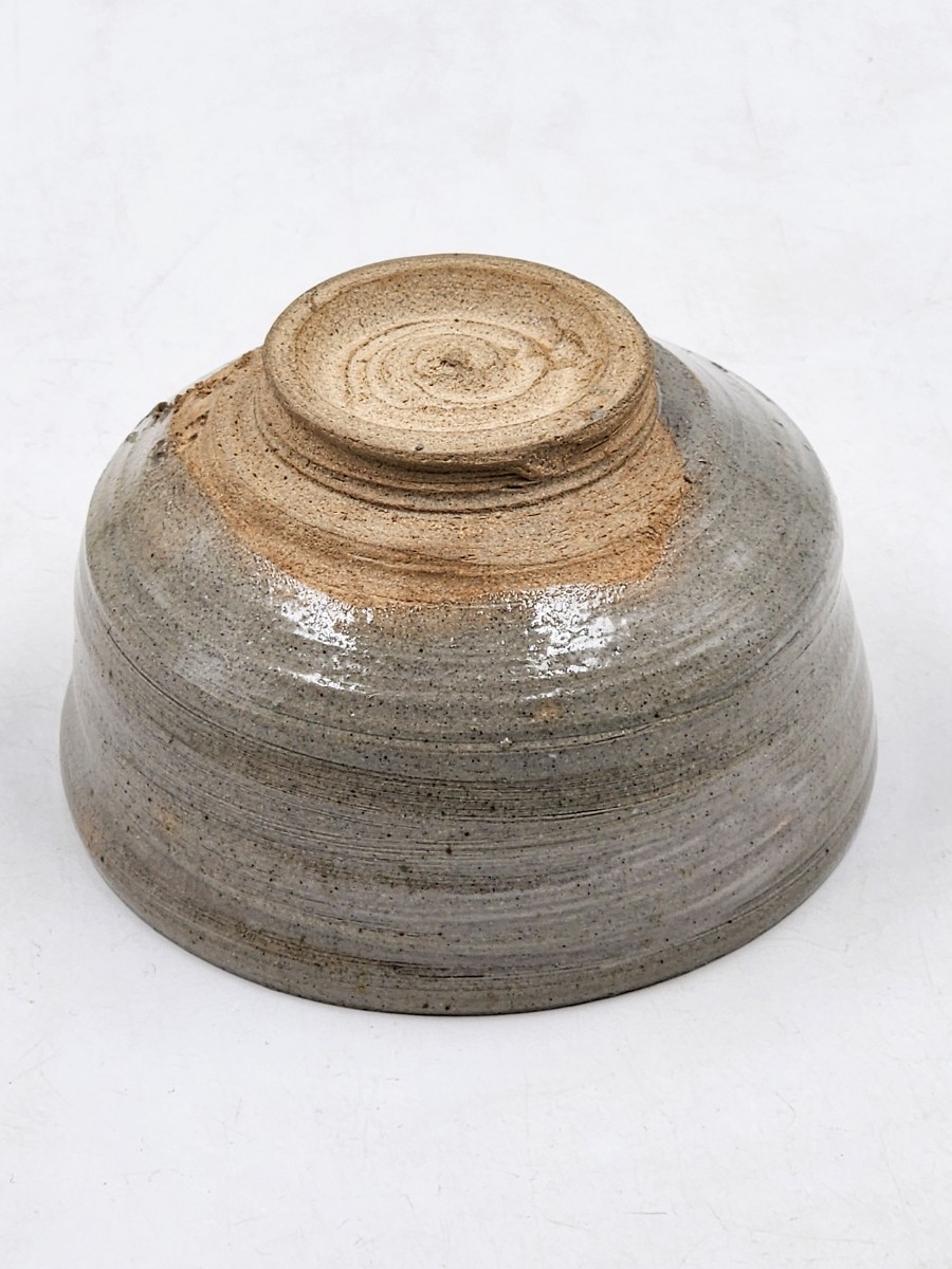 ＜茶道具＞ 出雲 【九代 長岡住右衛門(空味)】 『楽山焼 刷毛目 茶碗』 在印 桐共箱 真作保証 島根県 松江_3