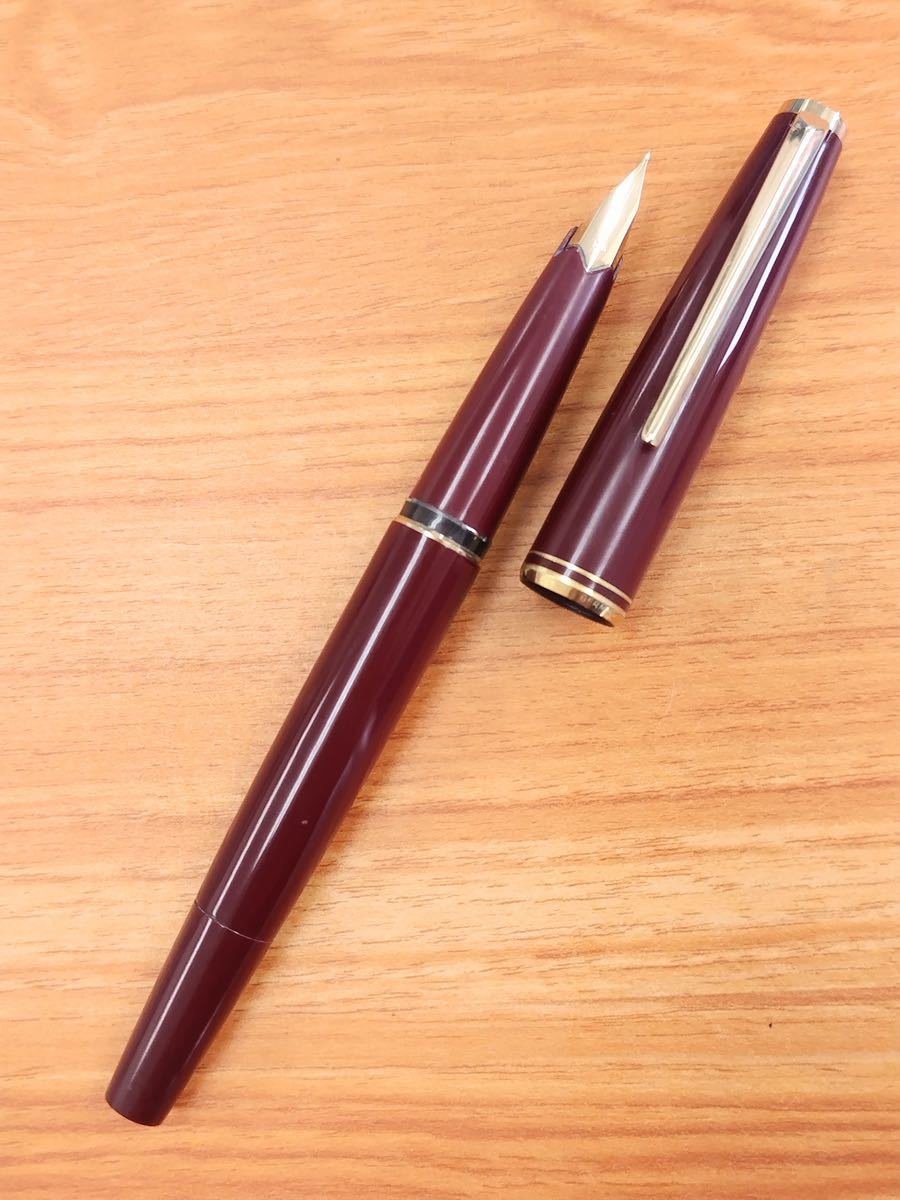 ジャンク品MONTBLANC モンブラン 万年筆 No.221 ペン先585 ボルドー_1