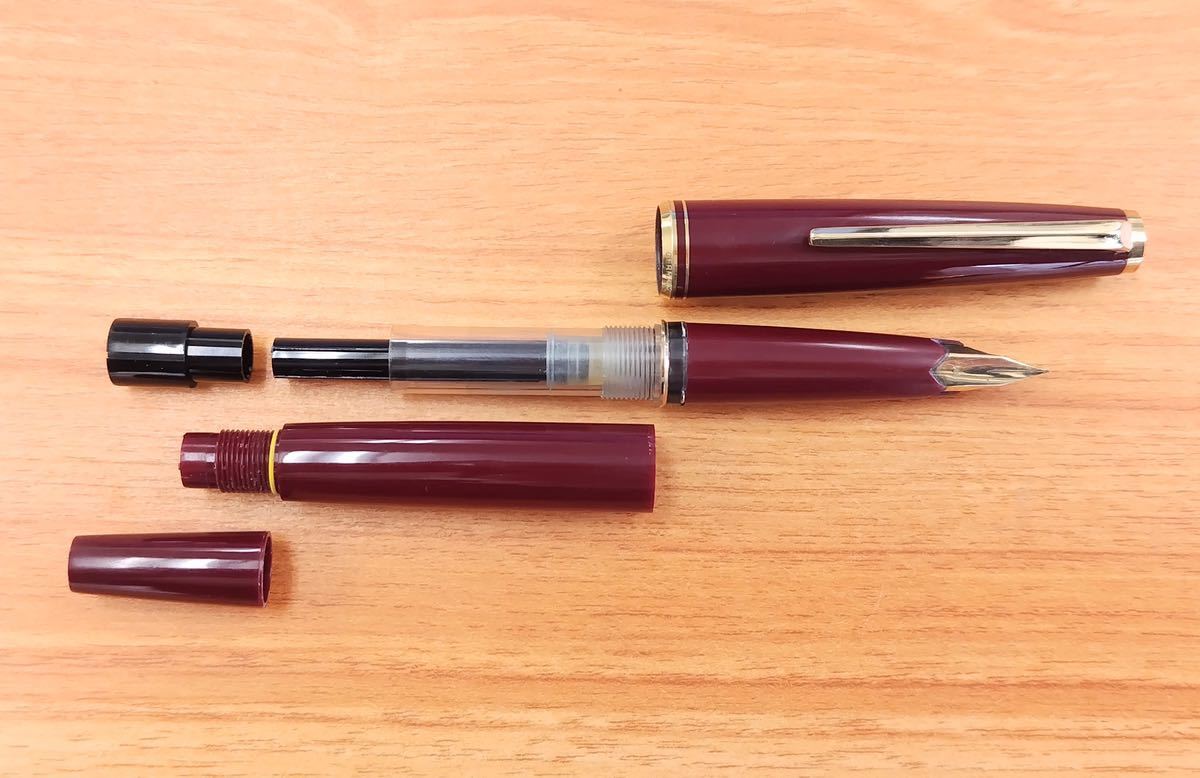 ジャンク品MONTBLANC モンブラン 万年筆 No.221 ペン先585 ボルドー_3