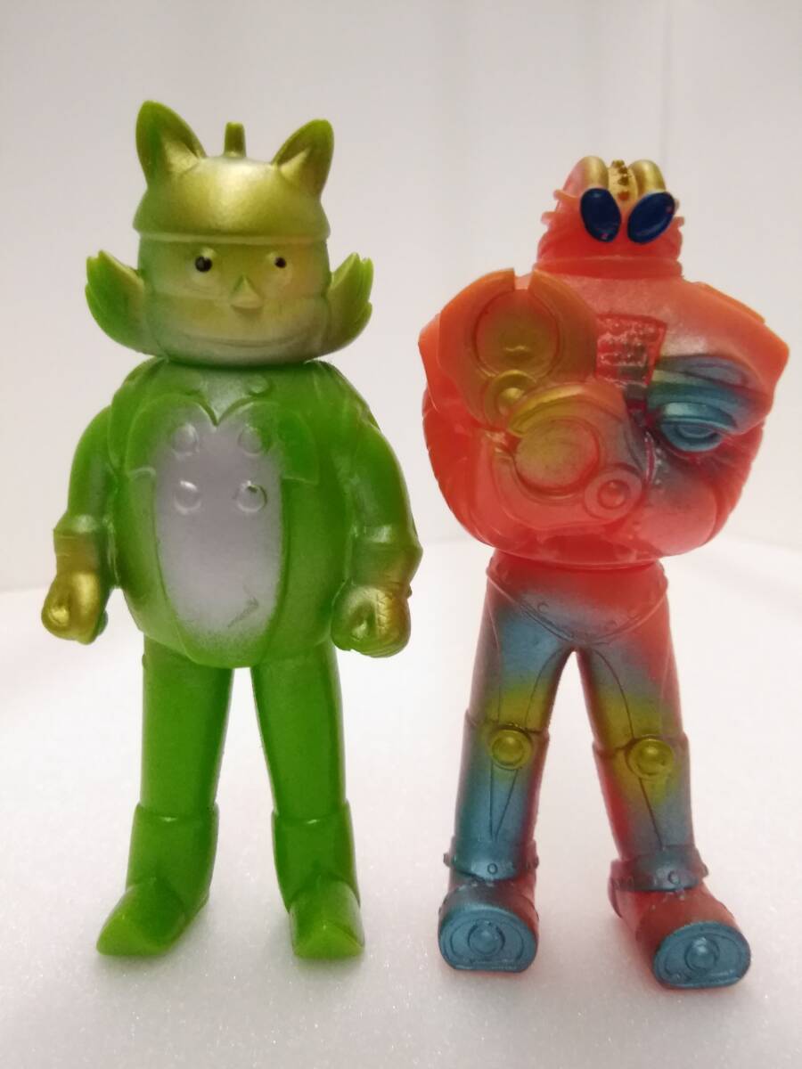 中古○冒険ロックバット○ミニソフビ5体○台紙あり○ブルマァク