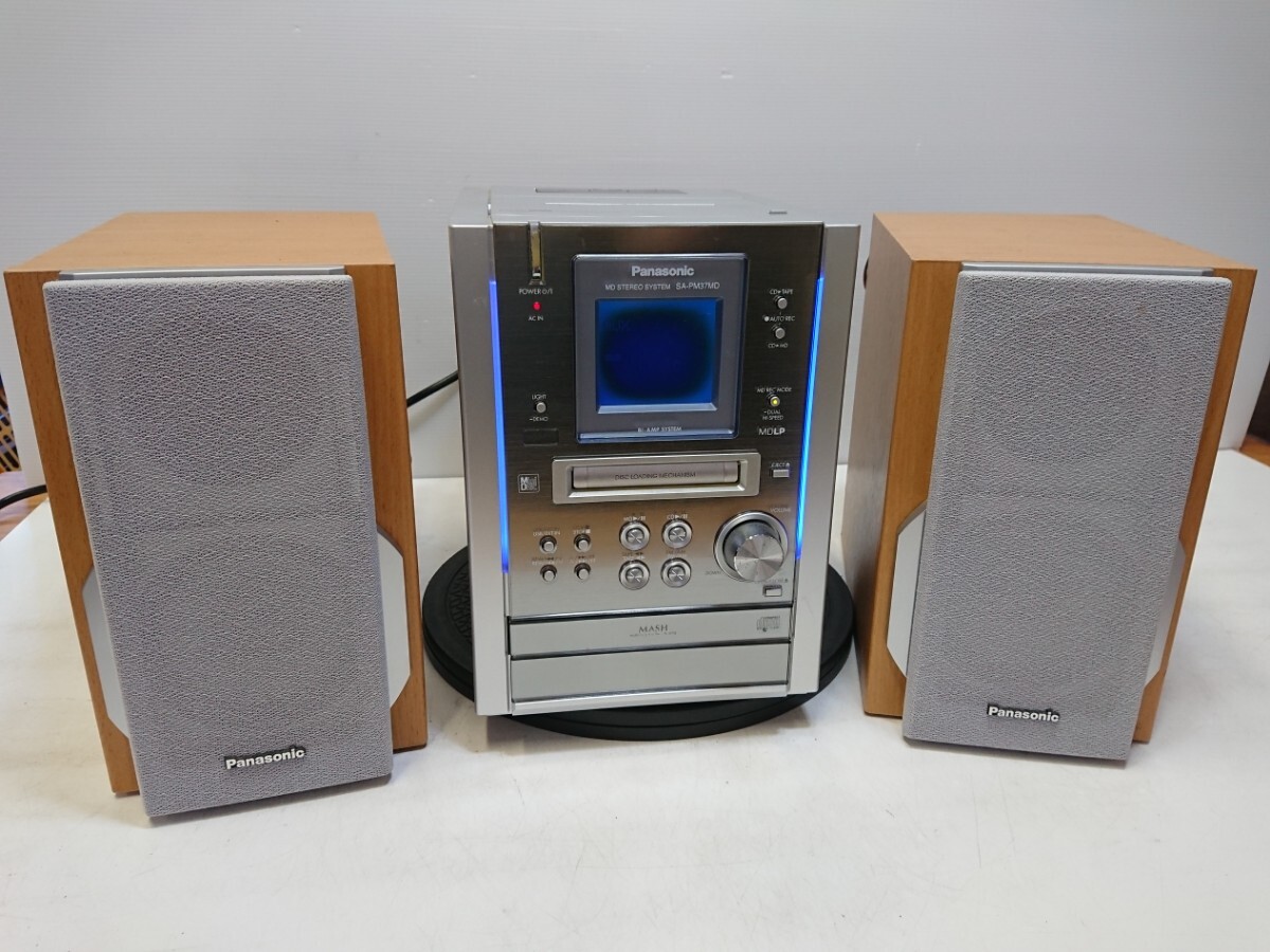 管理1137 Panasonic パナソニック システムコンポ SA-PM37MD CD MD