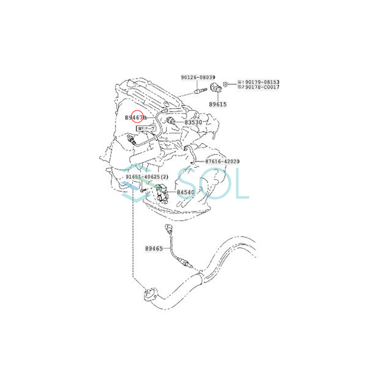 トヨタ アルファード ヴェルファイア(ANH20W ANH25W) O2センサー ラムダセンサー フロント側 89467-42100 出荷締切18時 ANH25W ANH20W ヴェルファイア 良品☆ヴェルファイア⁄アルファード 純正 42410-28030