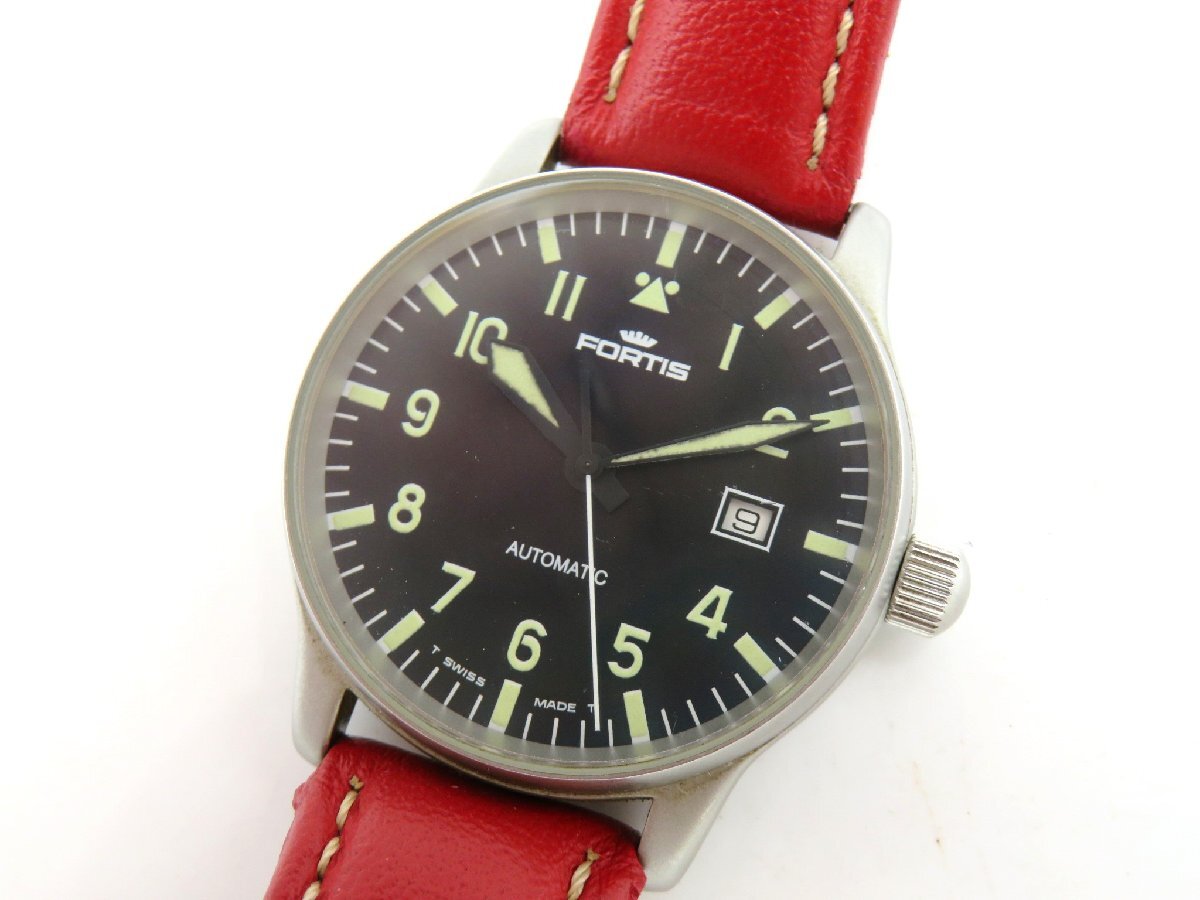 1円◆稼働◆ フォルティス グレー 自動巻き メンズ 腕時計 M98306_1