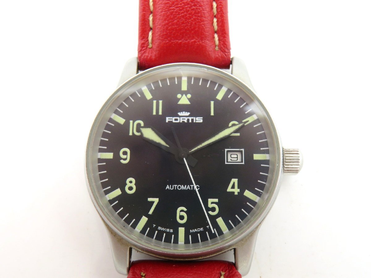 1円◆稼働◆ フォルティス グレー 自動巻き メンズ 腕時計 M98306_2