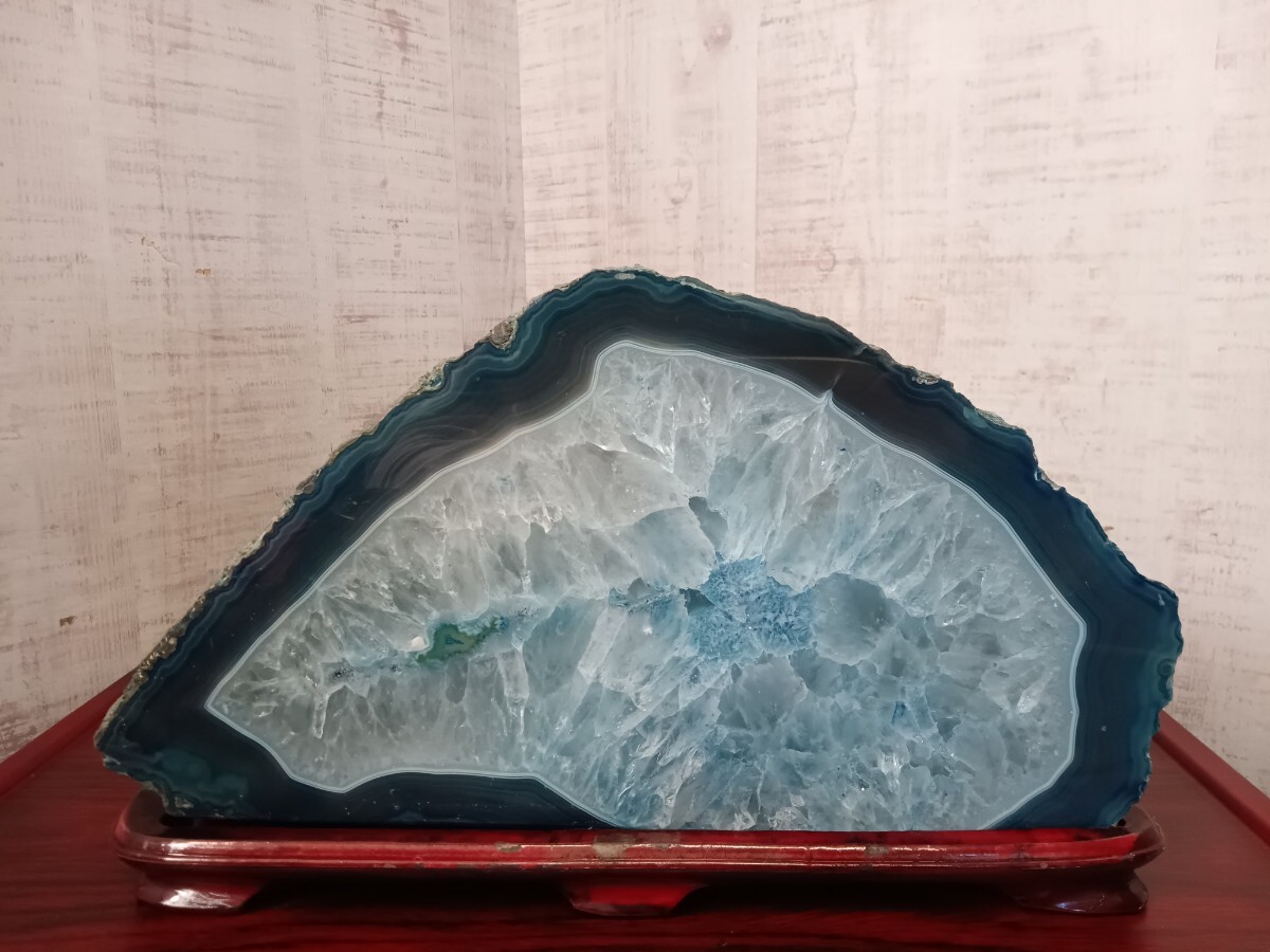 必見!! 瑪瑙 メノウ 青瑪瑙/ メノウ ？ 原石 約8.8Kg 鑑賞石 観賞石