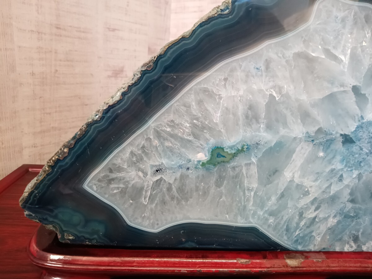 必見!! 瑪瑙 メノウ 青瑪瑙/ メノウ ？ 原石 約8.8Kg 鑑賞石 観賞石