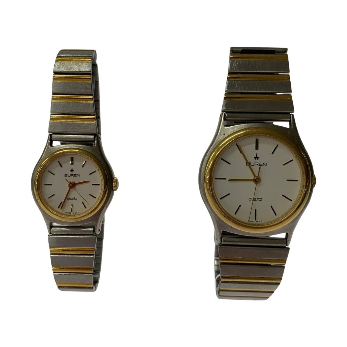 BUREN ビューレン DW-BU-217339・DW-BU-217340 2本まとめ売り 腕時計/ホワイト×シルバー×ゴールド_1