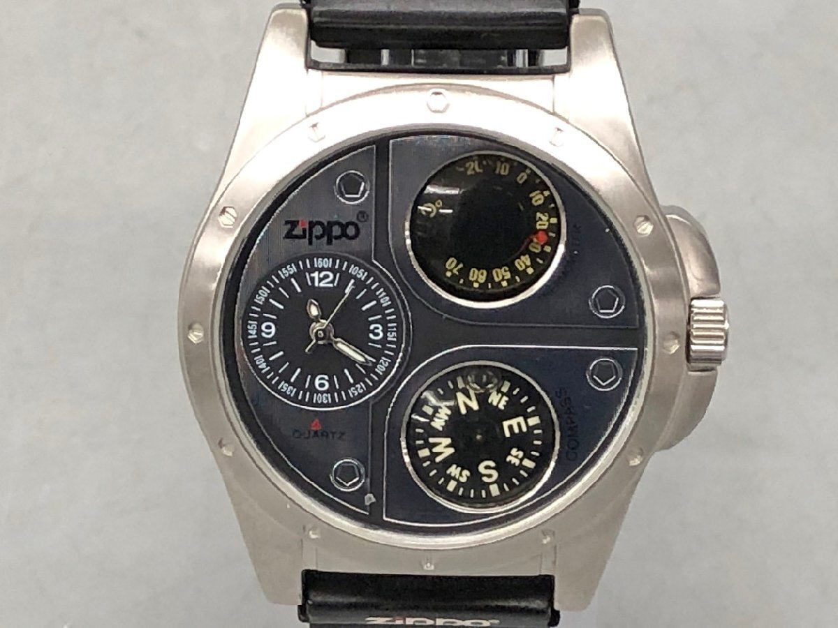 ジッポ ZIPPO 腕時計 メンズ クォーツ 温度計 コンパス付き 2407LS372 