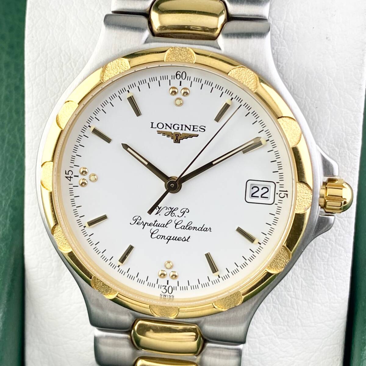 LONGINES コンクエスト ゴールド メンズ 腕時計 1円〜】LONGINES
