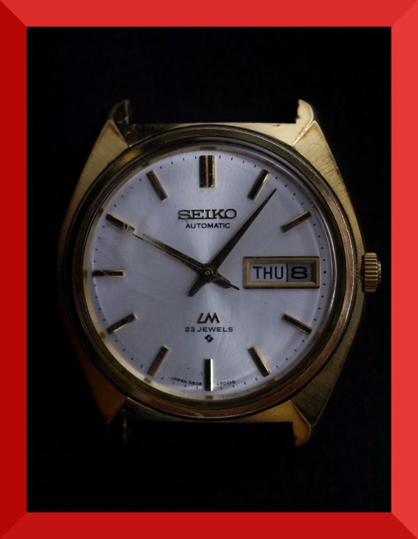 セイコー SEIKO ロードマチック LM 23石 自動巻き 3針 デイデイト 5606 セイコー SEIKO ロードマチック LM 23石 自動巻き 3針 デイデイト 5606
