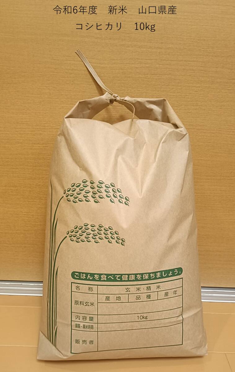 ◆令和6年度 新米 山口県産 コシヒカリ 玄米10kg◆_1