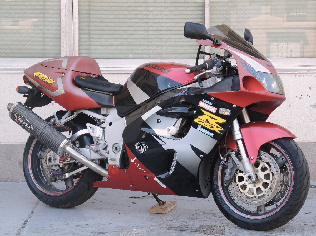 60【評価A】 GSX-R750 GSXR750 GR7DA 当時物 実動 純正 EMIGO バック ミラー 左右 セット 走行距離表示22,817km_7