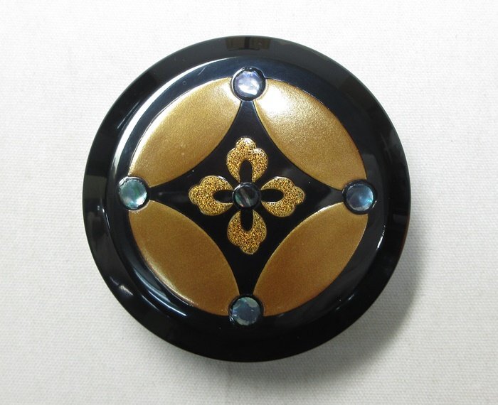 A0026】茶道具 遠州好 輪島塗 蒔絵師 高州 青貝入り 花菱七宝 瓢箪
