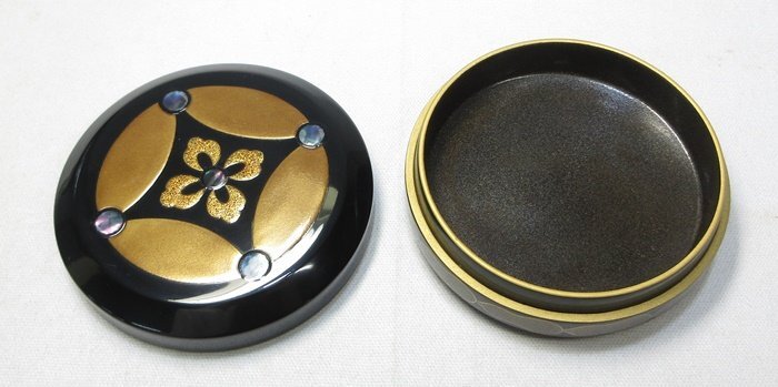 A0026】茶道具 遠州好 輪島塗 蒔絵師 高州 青貝入り 花菱七宝 瓢箪