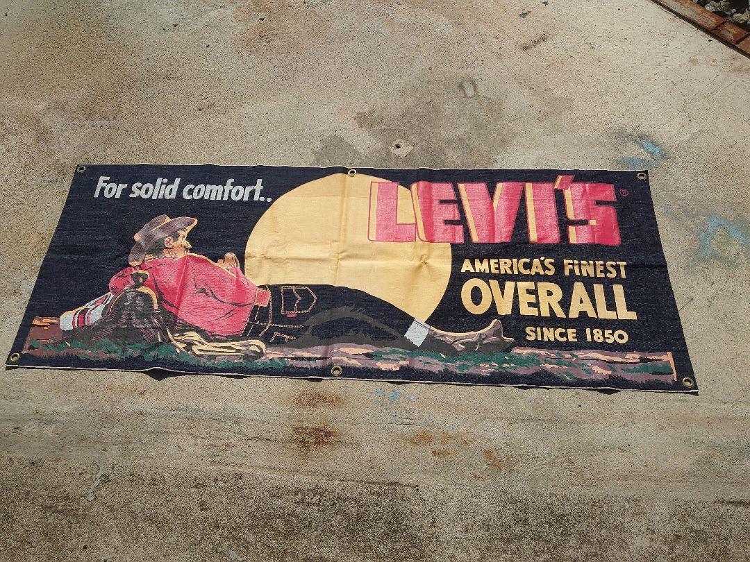 リーバイス 【デニム バナー】 Levi's ビンテージ 看板 ディスプレイ