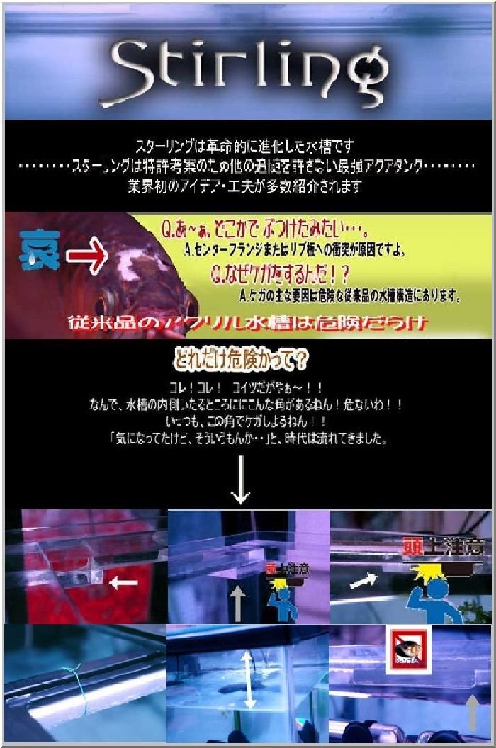 アクリル水槽 stirling 1800⁄750⁄600 上部濾過槽セット!もうアロワナ アクリル水槽 stirling 1800⁄750⁄600 上部濾過槽セット!もうアロワナ