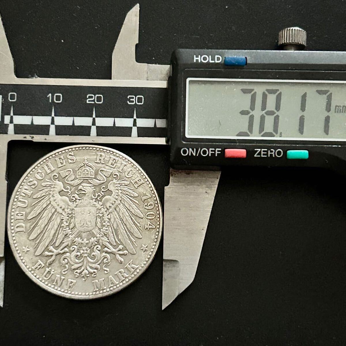 銀貨 1904年 5マルク銀貨 自由ハンザ都市リューベック ヴィルヘルム2世