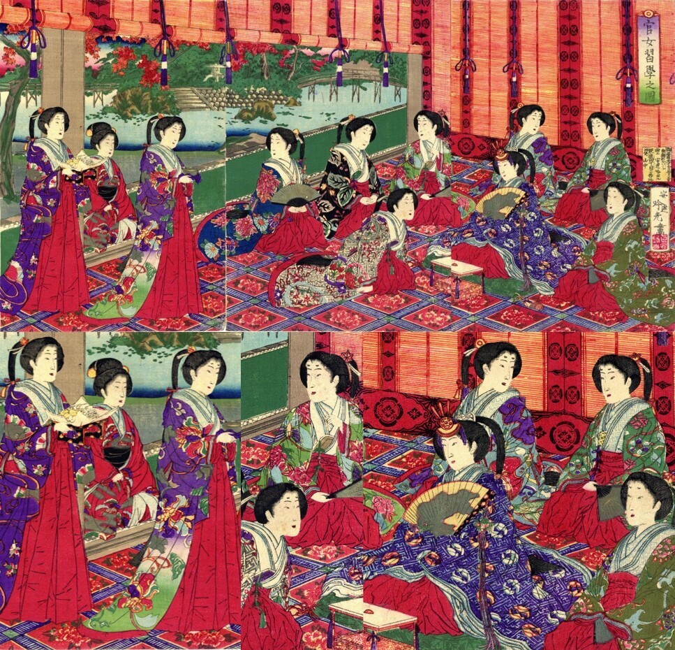浮世絵 鳥文斎栄之「朝顔美人」中 浮世絵木版画 真作大正期 朝顔美人