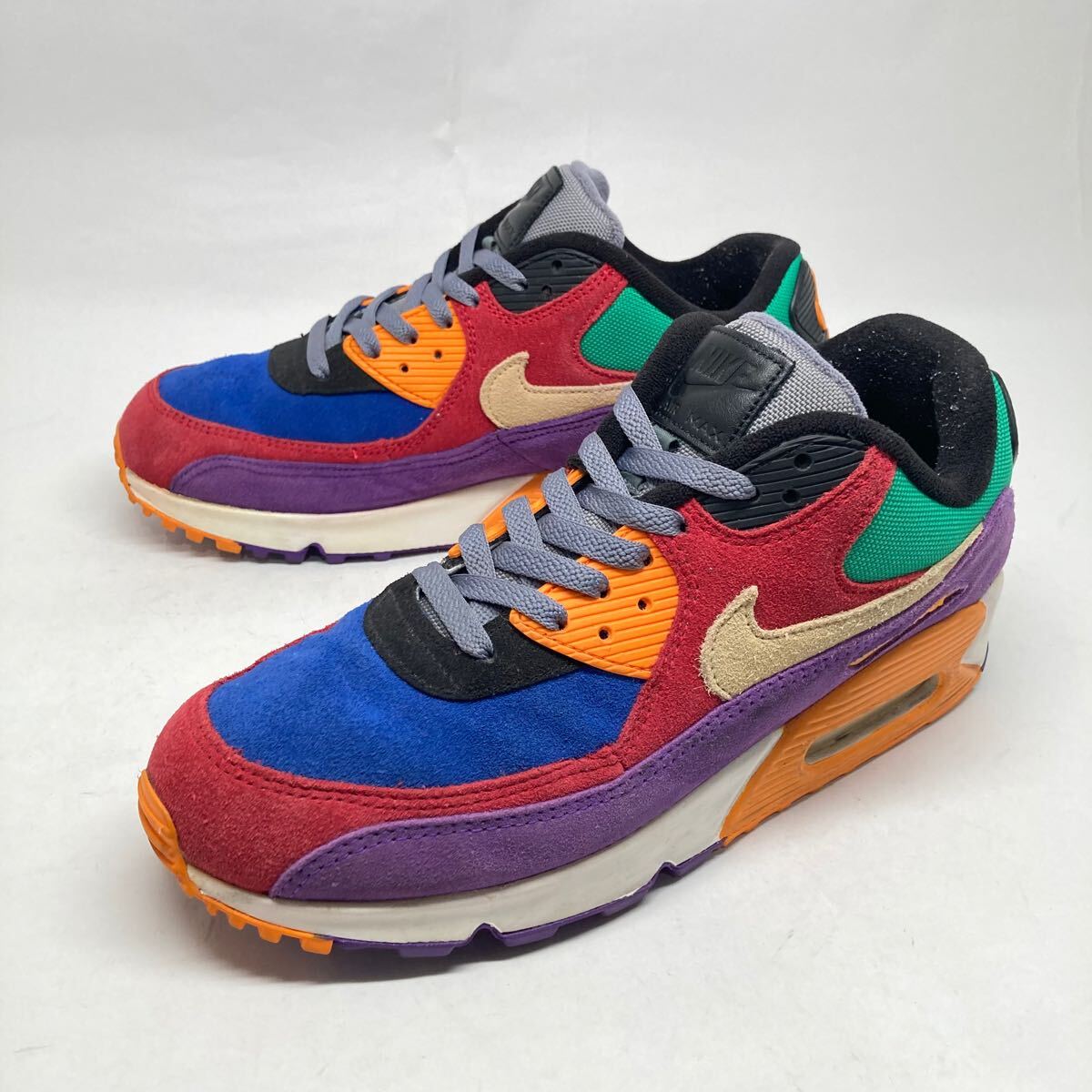 限定 19年製 NIKE AIR MAX 90 QS CD0917-600 27cm スエード マルチ