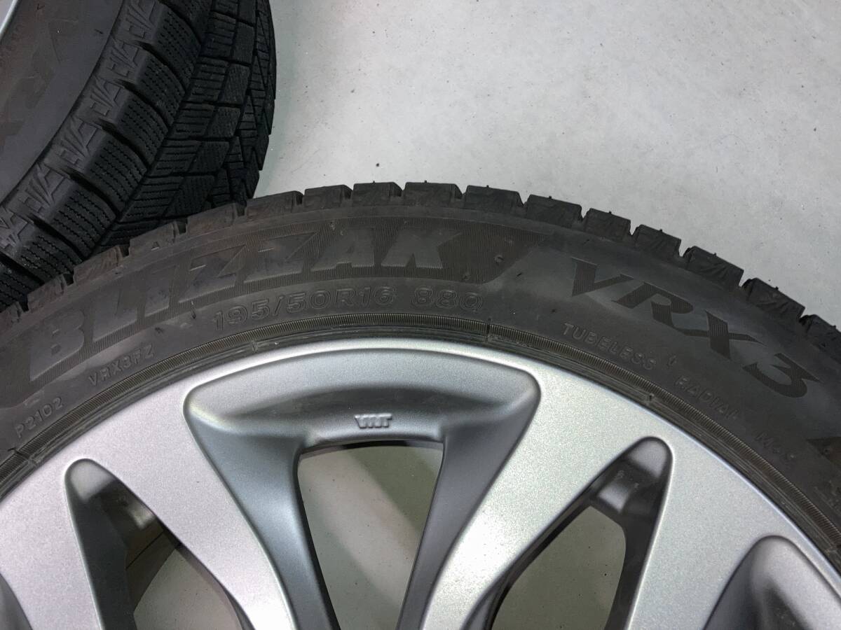 美品 ブリヂストン ブリザック VRX3 195/50R16 5H 114.3 6.5J+48 国産スタッドレス 4本セット スイフトスポーツ ZC33S ZC32S ZC31S_2