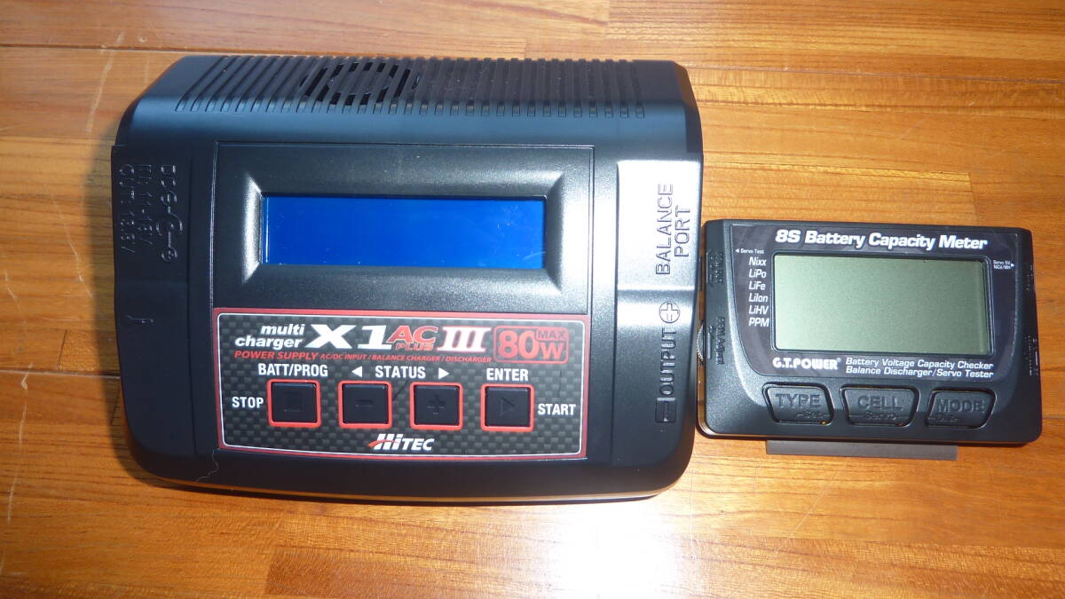 HiTEC マルチチャージャー X1 AC PLUS Ⅲ ＆ G.T.Power バッテリーチェッカー_1