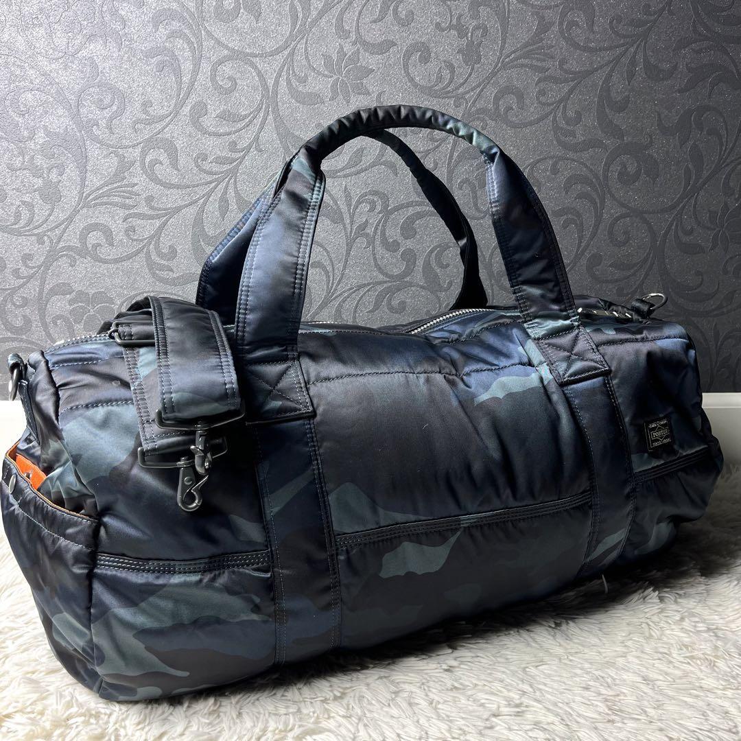 超美品✨希少 30周年ポーター タンカー ミニボストンバッグL カモフラグリーン 希少/極美品〇PORTER 30周年記念モデル タンカー ボストンバッグ