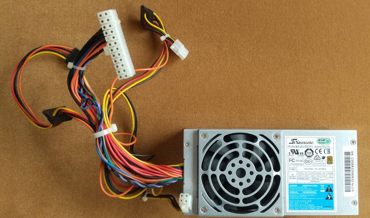 （送料込）PFC　300W電源　M-ATX用 TFX電源　Seasonic　SS-300TFX　 SATA 24ピン_1