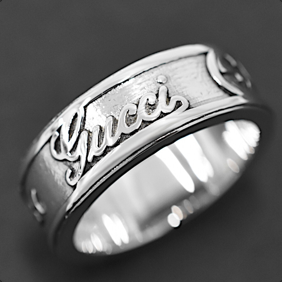 美品 GUCCIグッチ シルバー925インターロッキング15号リング 高級感あり 1円 ◇新品同様 GUCCI グッチ リング ロゴ インターロッキングG