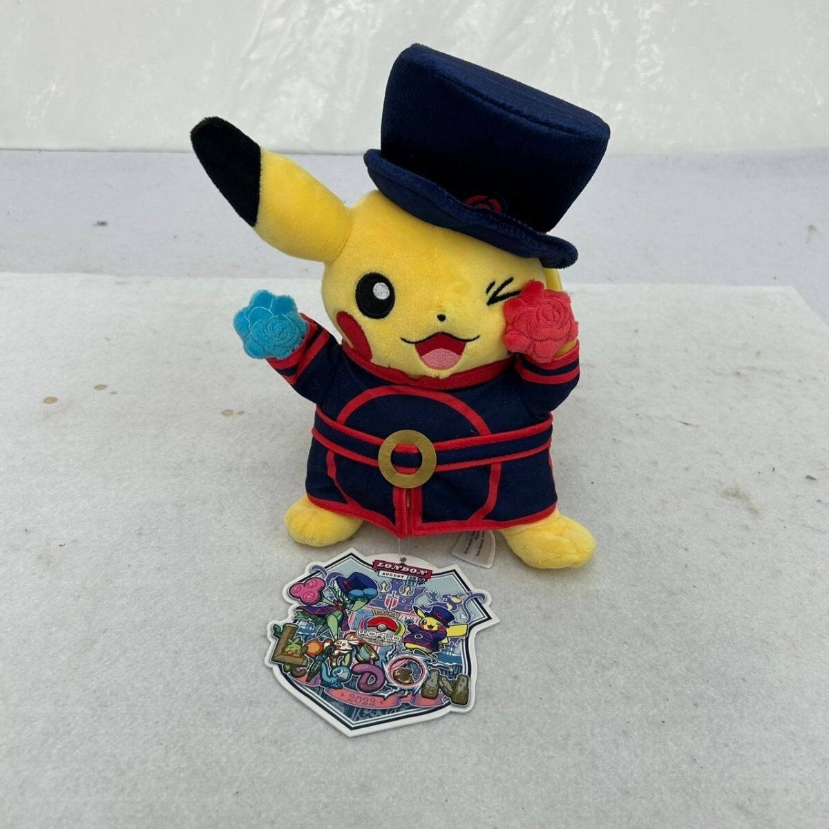 ポケモン大会ロンドン限定WCS2022ロズレイド・ピカチュウぬいぐるみ2点セット M428-O61-621 ポケモン WCS 2022 ロンドン ピカチュウ ぬいぐるみ タグ