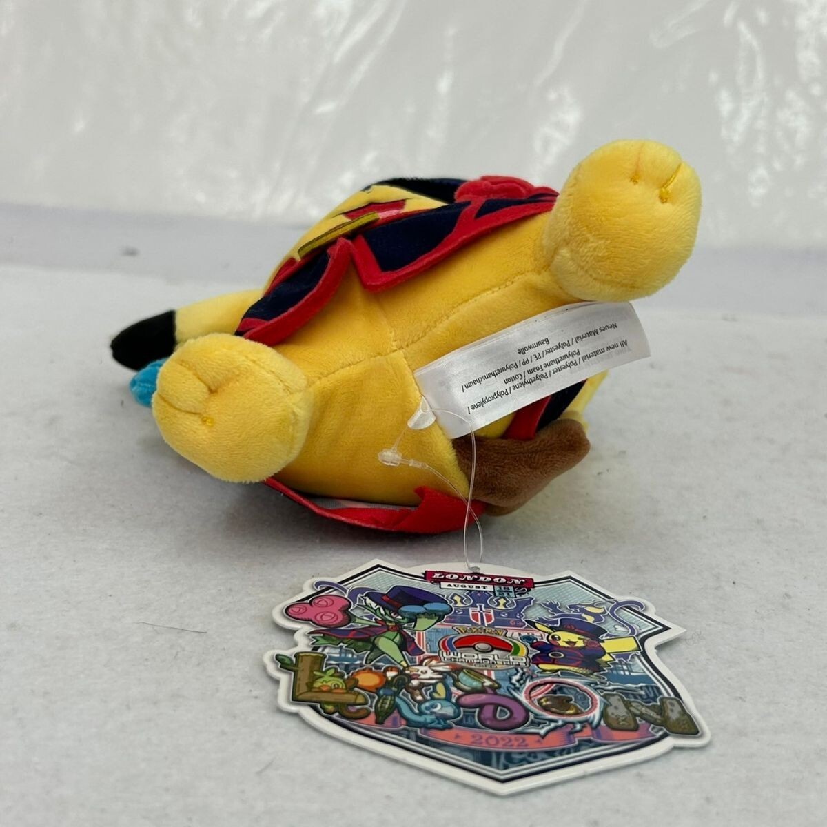 M428-O61-621 ポケモン WCS 2022 ロンドン ピカチュウ ぬいぐるみ タグ