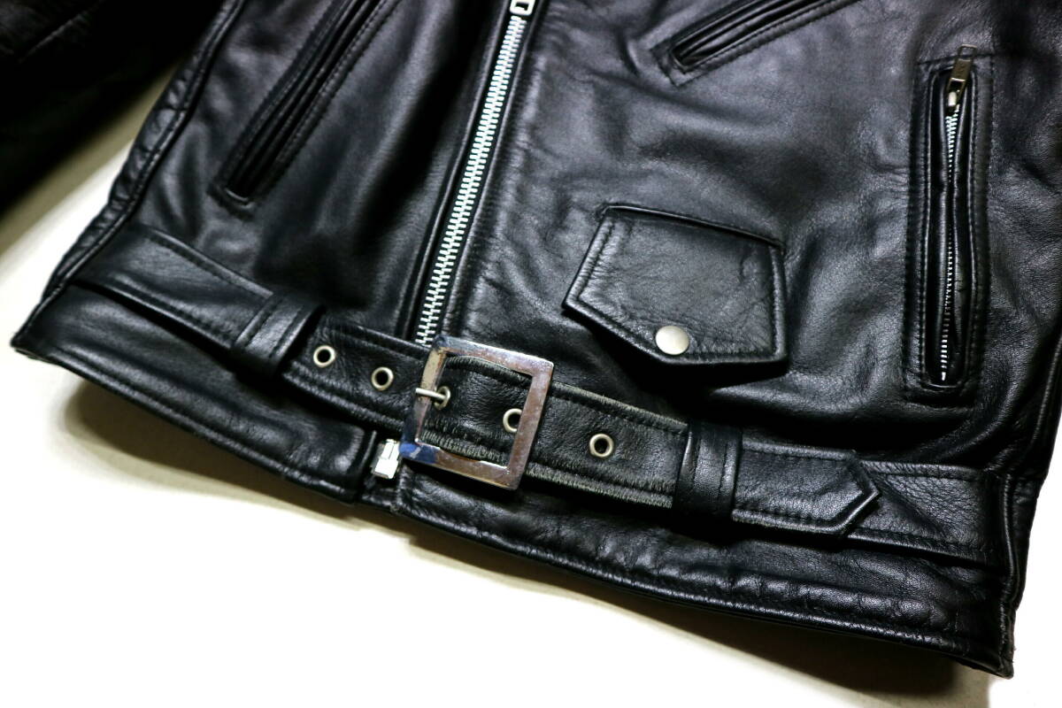 程度良好！◇HORN WORKS 水牛革 バッファロー レザーライダース