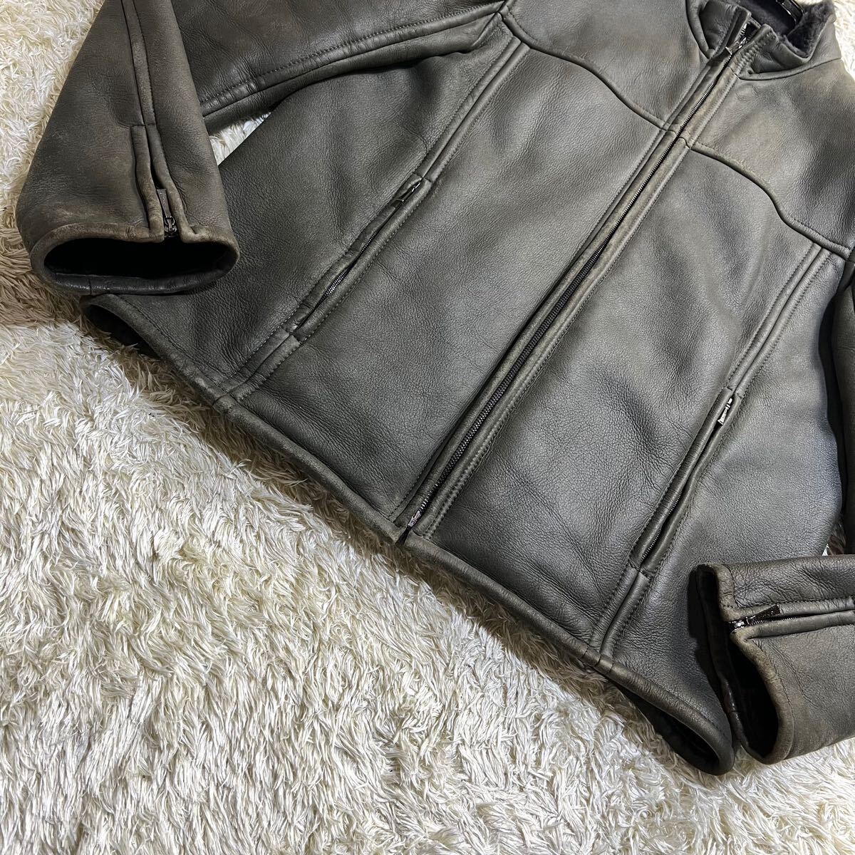 定価75万/超レア○dunhill ダンヒル ラムレザー ムートンジャケット