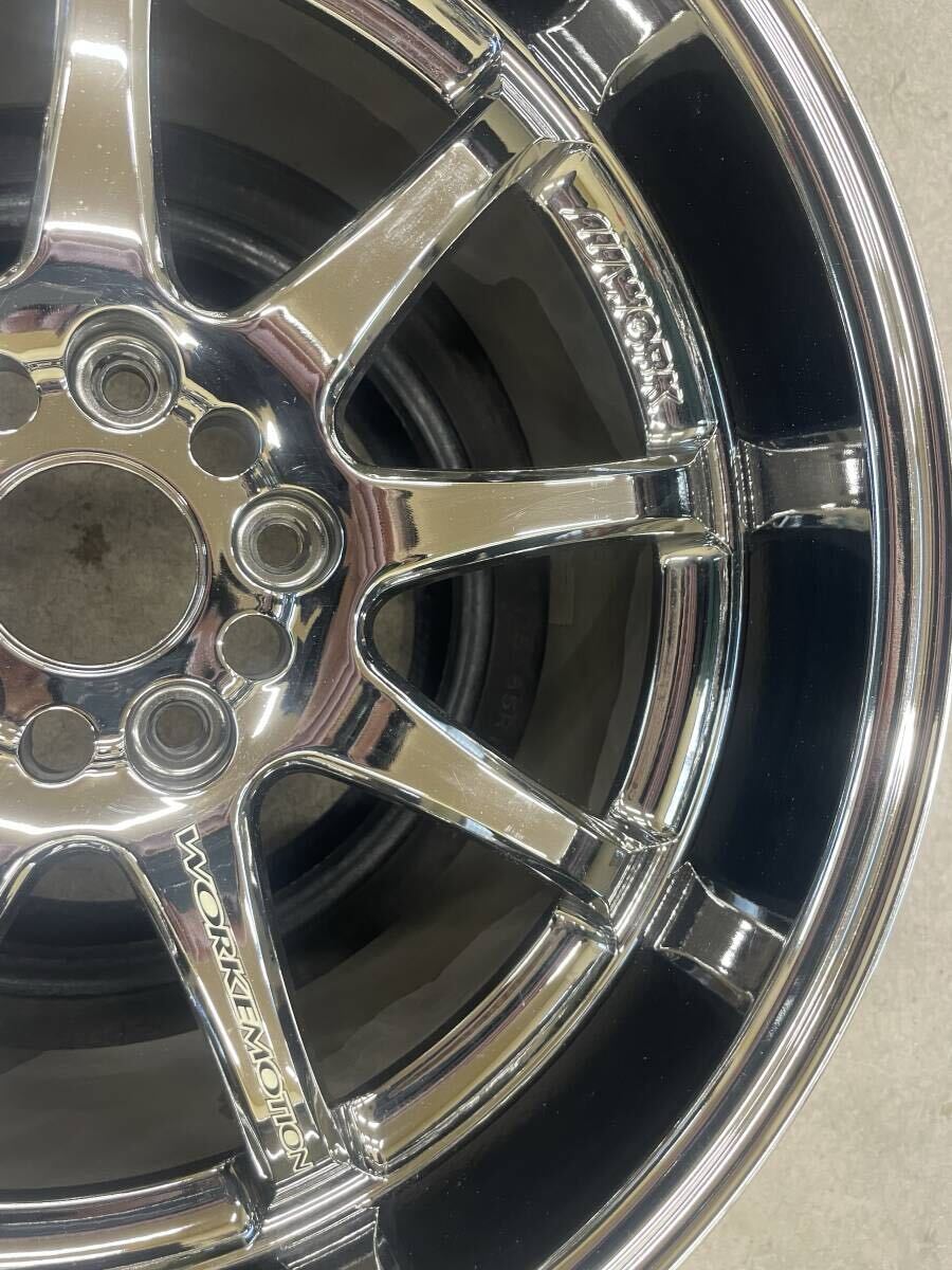 希少 廃盤 深リム WORK EMOTION XD9 18インチ 10J+38 PCD114.3 5穴 2本セット ワーク エモーション スカイライン GTR シルビア RX7等_4