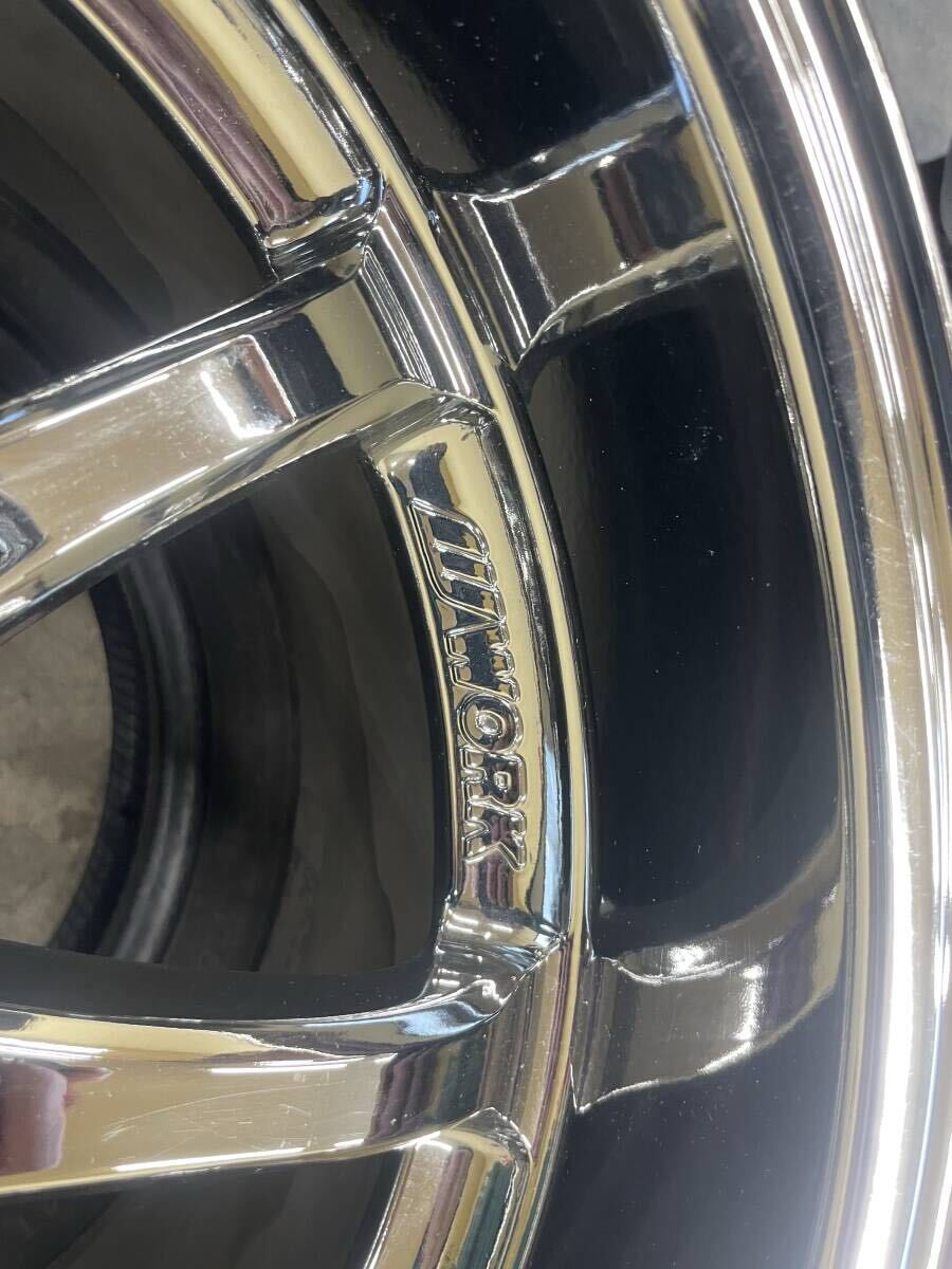 希少 廃盤 深リム WORK EMOTION XD9 18インチ 10J+38 PCD114.3 5穴 2本セット ワーク エモーション スカイライン GTR シルビア RX7等_6