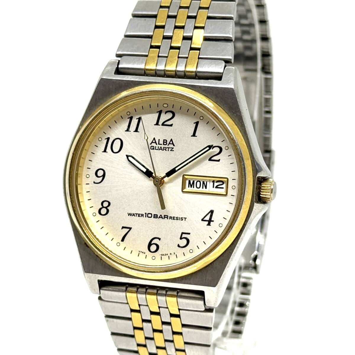 SEIKO セイコー ALBA アルバ V743-8A10 コンビカラー クォーツ メンズ 