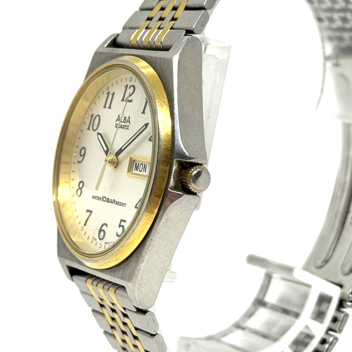 SEIKO セイコー ALBA アルバ V743-8A10 コンビカラー クォーツ メンズ 