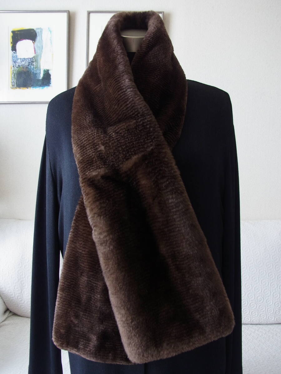 ☆美品 Vicuna ビキューナ混カシミヤ ロングマフラー キャメル