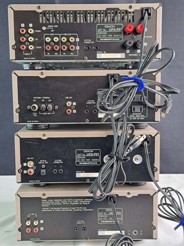 DENON デノン システムコンポ / UPA-F07 / UTU-F07 / UCD-T07 / UDR-F07 / USC-F07 スピーカー / 動作未確認