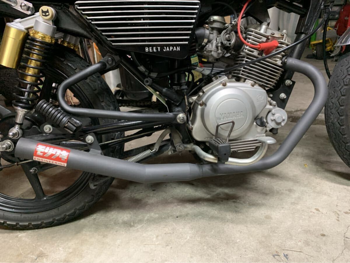 マフラー yb125sp ショート管 使用感少ない モリワキプレート付き 旧車 