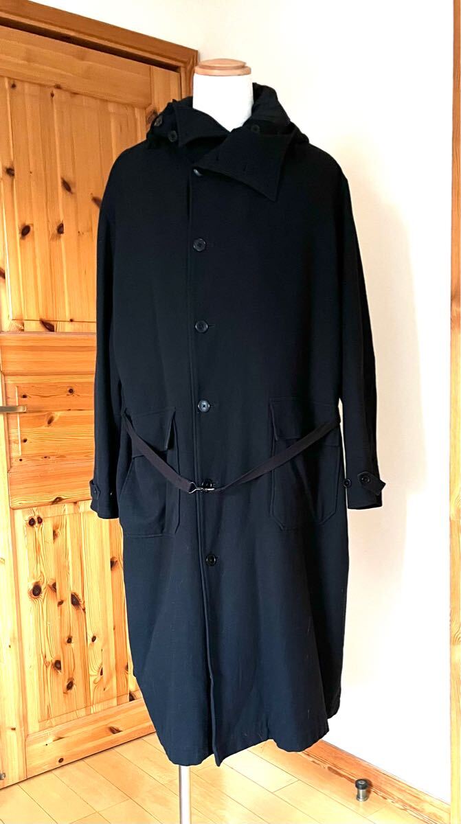 【ORANGE様】Y's for men黒 90年代ステンカラーコート Y's for men ウール ロングコート | コートの通販 タグ ワイズ