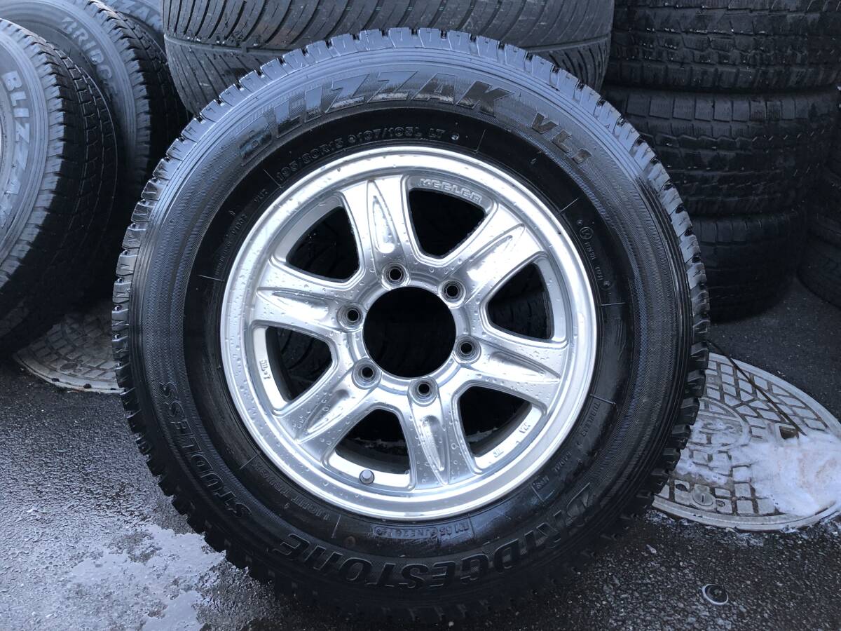 ブリヂストン BLIZZAK VL1 195/80R15 107/105L LT 4本 8～9分溝 【公式 
