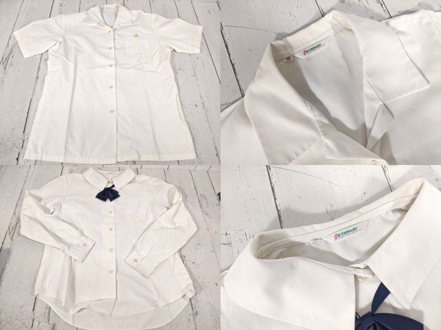 【as906】愛知県 至学館高校 女子用学生服 制服 ブレザー+半袖/長袖カッターシャツ+ジャンパースカート◆e57 至学館高等学校 至学館高校 愛知県 (中古) 稲沢東高校 4点セット